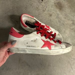 Golden Goose Deluxe Brand pink Super-Star Low Top Sneaker - SIZE EU40 / US9